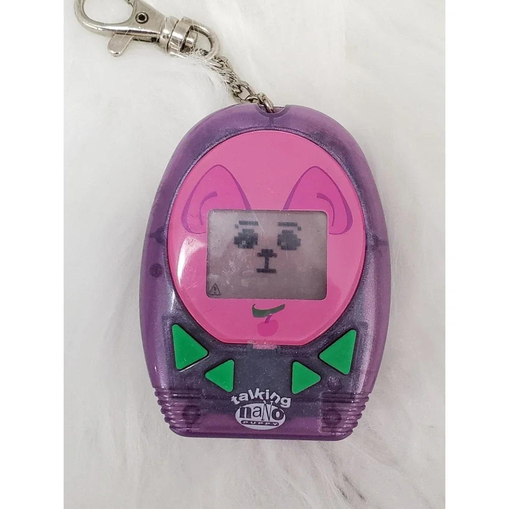 Talking Nano Puppy Purple Pink And Green 1997 ( Tamagotchi) Playmates Toys